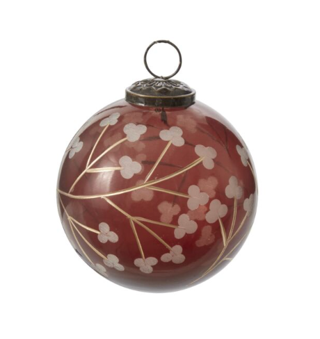 Bloom Etched Ornament