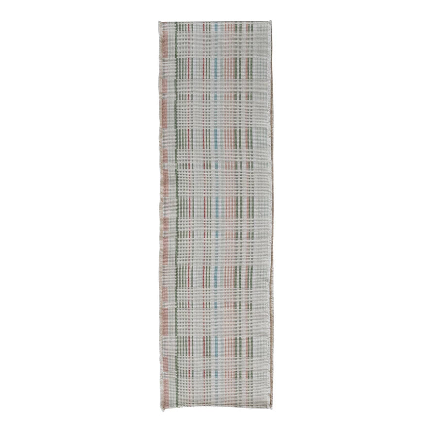 Multi Color Plaid Table Runner