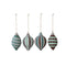 Hand-Painted Paper Mache Ornament with Striped Design