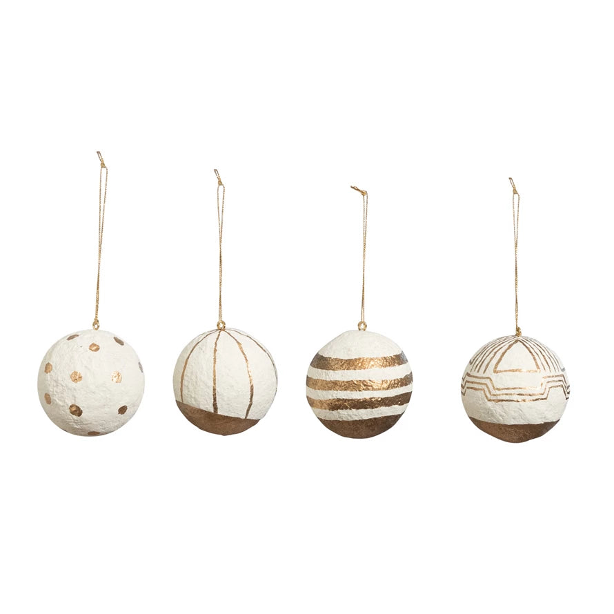 Paper Mache Ball Ornament